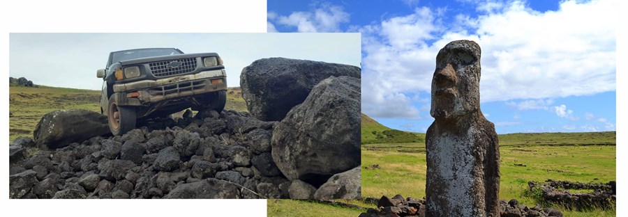 Easter Island Moai Sculpture Toppled by Runaway Truck