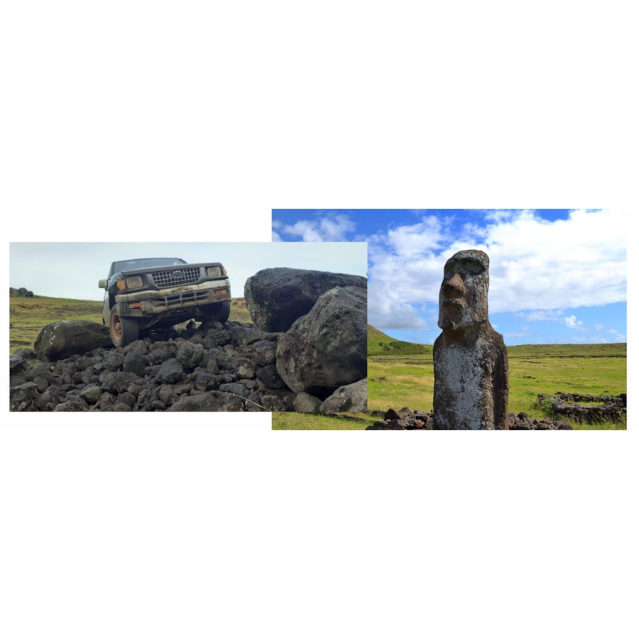 Easter Island Moai Sculpture Toppled by Runaway Truck