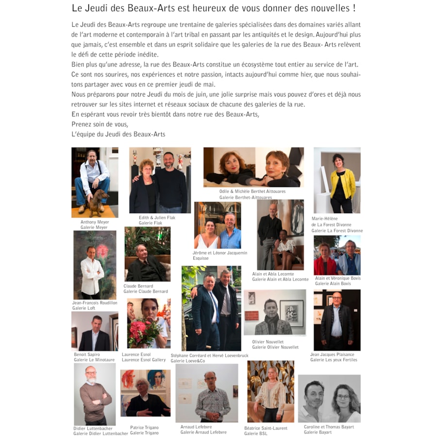 Le Jeudi des Beaux Arts Virtuel