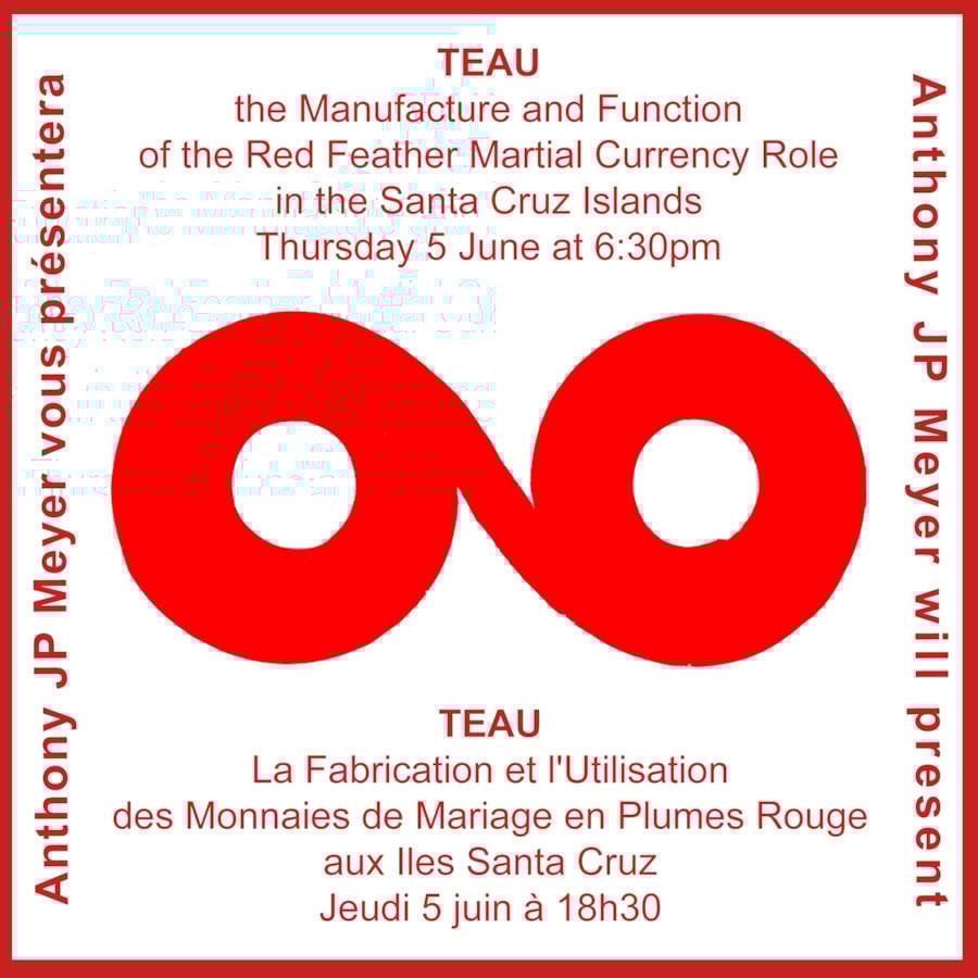TEAU La Fabrication et l'Utilisation des Monnaies de Mariage en Plumes Rouge aux Iles Santa Cruz 